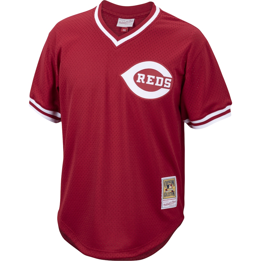Pete Rose Cincinnati Reds Mitchell & Ness Cooperstown Collection Mesh  Batting Practice Jersey – Red