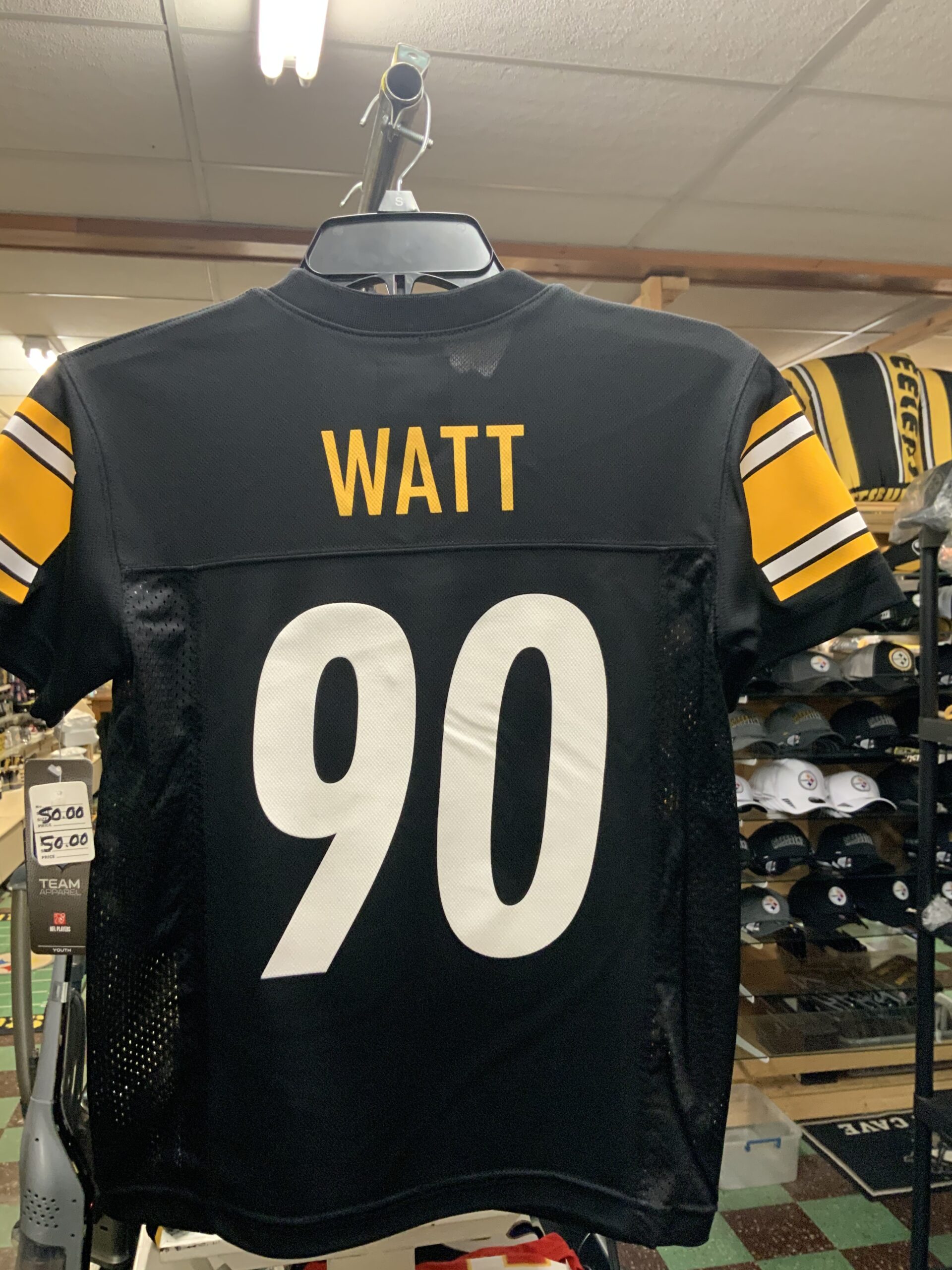 Youth T.J. Watt Black Pittsburgh Steelers Player Jersey 