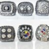 6 PCS Pittsburgh Steelers Super Bowl Championship Rings Set Gold Ring with  Box