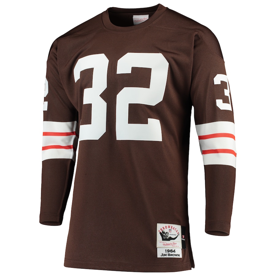Jim Brown Throwback Classics Cleveland Browns Jersey, color brown –
