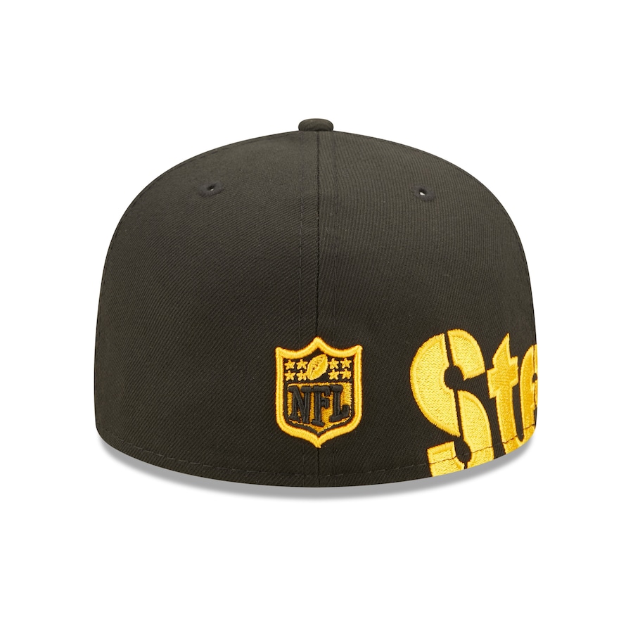 Pittsburgh Steelers New Era Side Split 59FIFTY Fitted Hat – Black