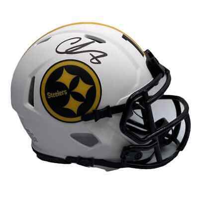 Chase Claypool Autographed Signed Pittsburgh Steelers Lunar Mini Helmet  Beckett