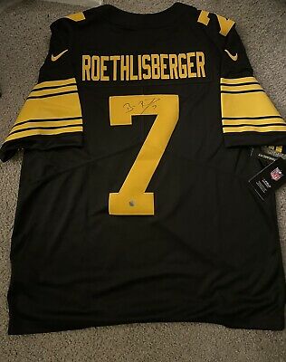 Ben Roethlisberger Signed Pittsburgh Steelers Nike Vapor Untouchable Color  Rush Limited Player Jersey – Black