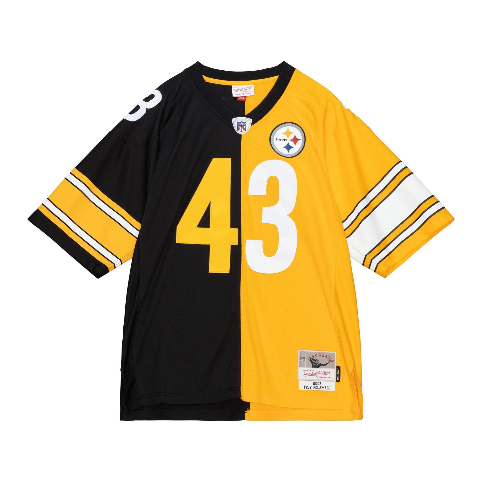 Pittsburgh Steelers Troy Polamalu Mitchell and Ness Super Bowl XL Jersey