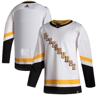 Pittsburgh Penguins adidas 2020/21 Reverse Retro Authentic Jersey - White