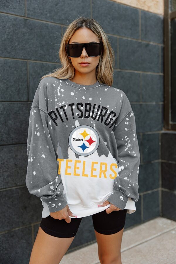 PITTSBURGH STEELERS Gameday Couture Women's COIN TOSS LONG SLEEVE FRENCH TERRY CREWNECK PULLOVER - Image 6