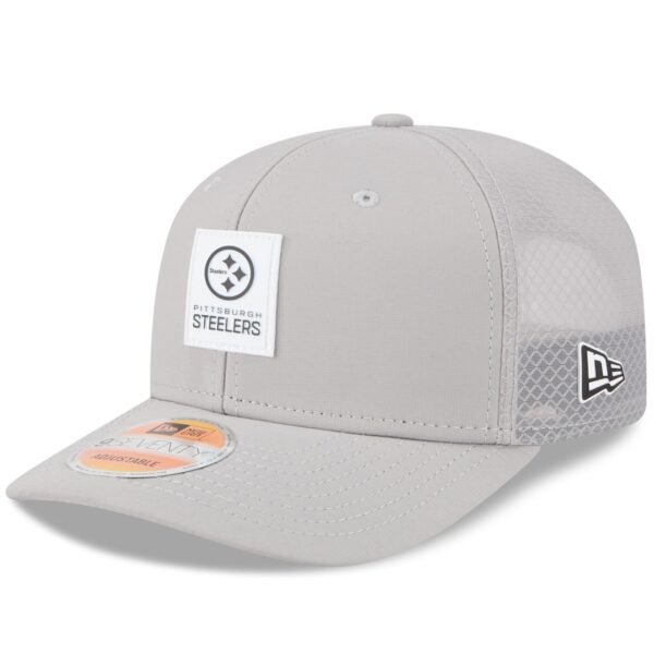 Pittsburgh Steelers New Era 2025 Sideline 9SEVENTY Adjustable Trucker Hat - Gray
