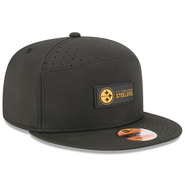 Pittsburgh Steelers New Era 2025 Sideline Split Panel 9FIFTY Snapback Hat - Black - Image 4
