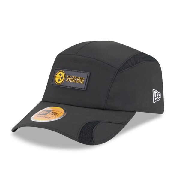 Pittsburgh Steelers New Era 2025 Sideline Runner Adjustable Hat - Black - Image 2