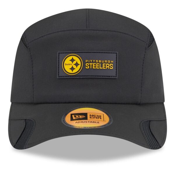 Pittsburgh Steelers New Era 2025 Sideline Runner Adjustable Hat - Black - Image 3