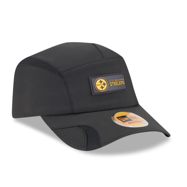 Pittsburgh Steelers New Era 2025 Sideline Runner Adjustable Hat - Black - Image 4