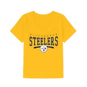 Pittsburgh Steelers G-III FOR HER Gold Womens V-Neck Tee