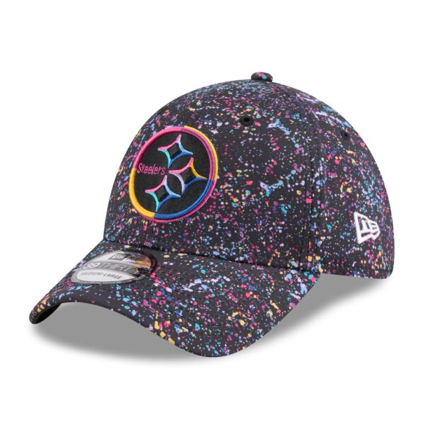 Pittsburgh Steelers New Era 2025 NFL Crucial Catch 39THIRTY Flex Hat - Black - Image 4
