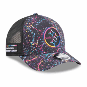 Pittsburgh Steelers New Era 9FORTY Sideline Crucial Catch Trucker Hat