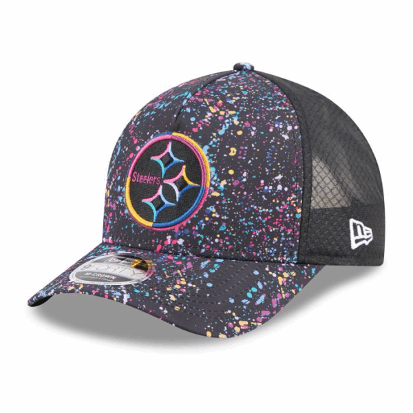 Pittsburgh Steelers New Era 9FORTY Sideline Crucial Catch Trucker Hat - Image 4