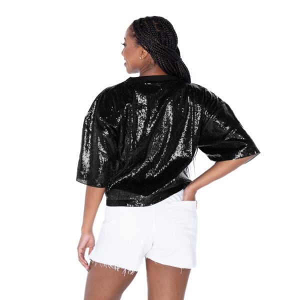 PITTSBURGH STEELERS Women's Gameday Couture RISE UP FULLY LINED TONAL SEQUIN CROP TOP - Image 6