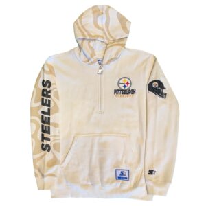 Starter Pittsburgh Steelers Cream Zip-Up Hoodie