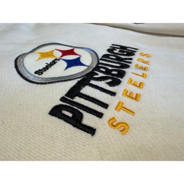 Starter Pittsburgh Steelers Cream Zip-Up Hoodie - Image 3
