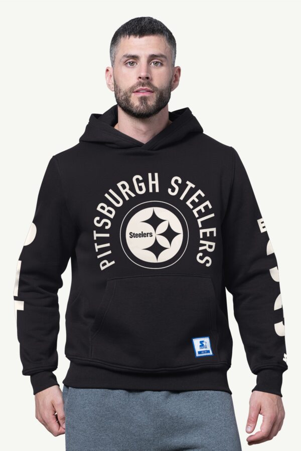 MENS PITTSBURGH STEELERS STARTER HANDOFF FLEECE HOODIE - Image 2