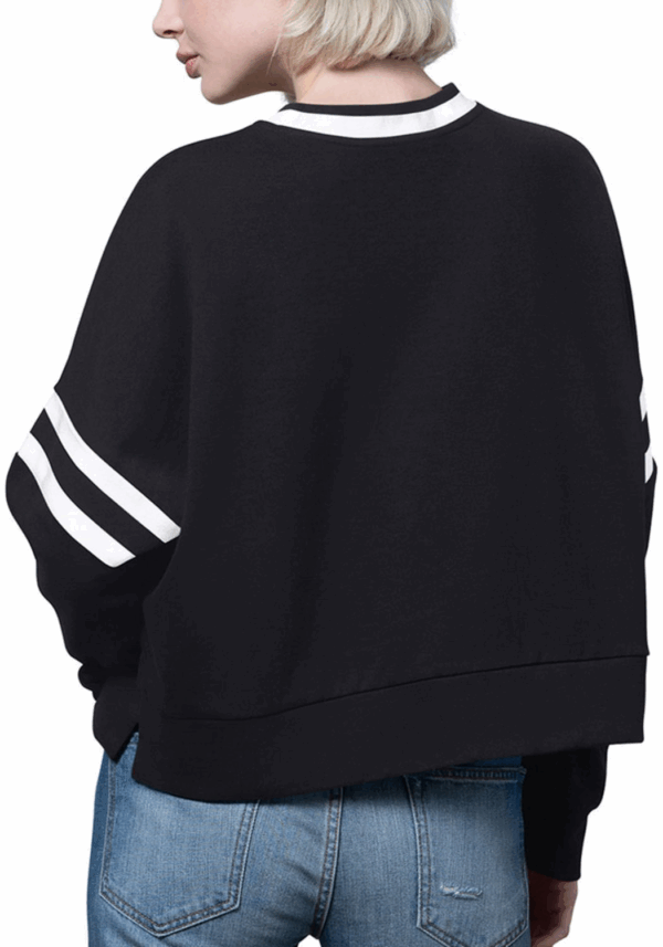 STARTER PITTSBURGH STEELERS WOMENS BLACK RALLY CREW SWEATSHIRT - Image 3