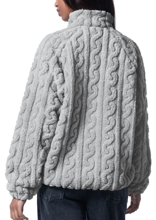 G-III for Her Women's Pittsburgh Steelers Grey Camp Sherpa 1/2 Zip Jacket - Image 3