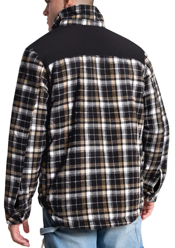 G-III Men's Pittsburgh Steelers Black Plaid Black Shirt Jacket - Image 3