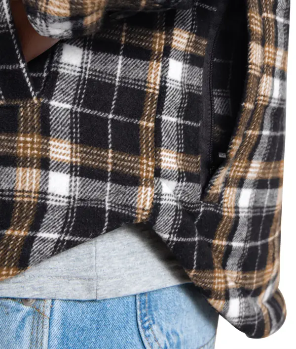 G-III Men's Pittsburgh Steelers Black Plaid Black Shirt Jacket - Image 6