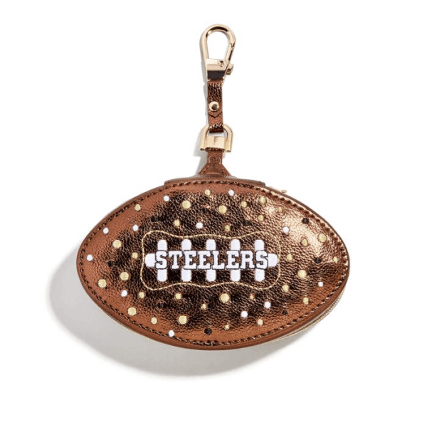 Pittsburgh Steelers BAUBLEBAR Football Zip Bag Charm - Image 2