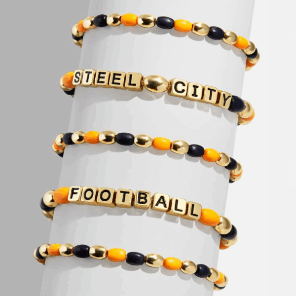 Pittsburgh Steelers BAUBLEBAR WEAR Slogan Bracelet Stack - Image 2