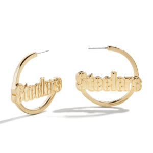 Pittsburgh Steelers BAUBLEBAR Wordmark Hoop Earrings