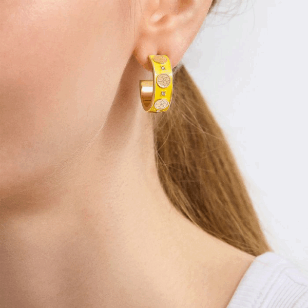 Pittsburgh Steelers BAUBLEBAR WEAR Enamel Hoop Earrings - Image 3