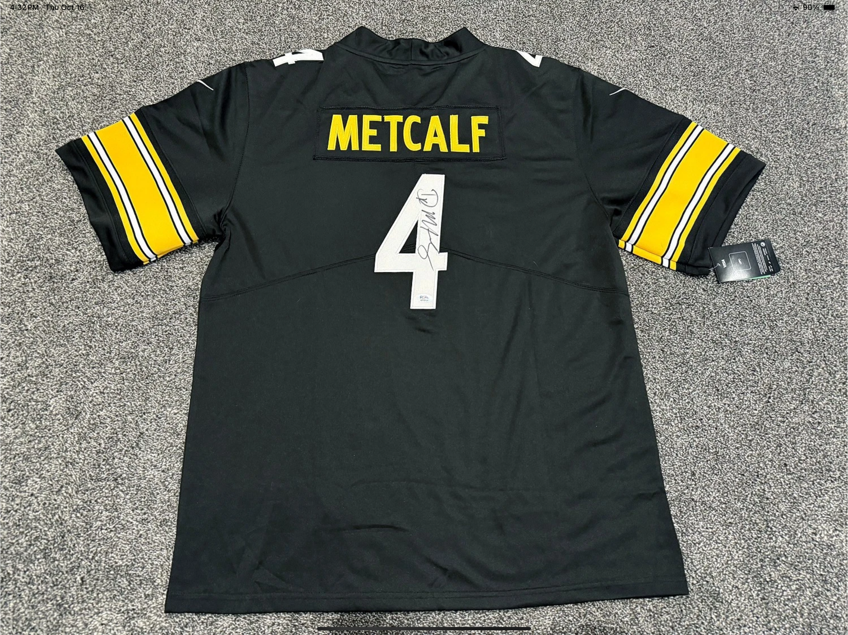 DK METCALF Pittsburgh Steelers SIGNED Autograph Football Jersey PSA COA XL
