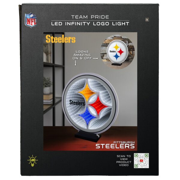 Pittsburgh Steelers LED Infinity Logo Light - Image 9
