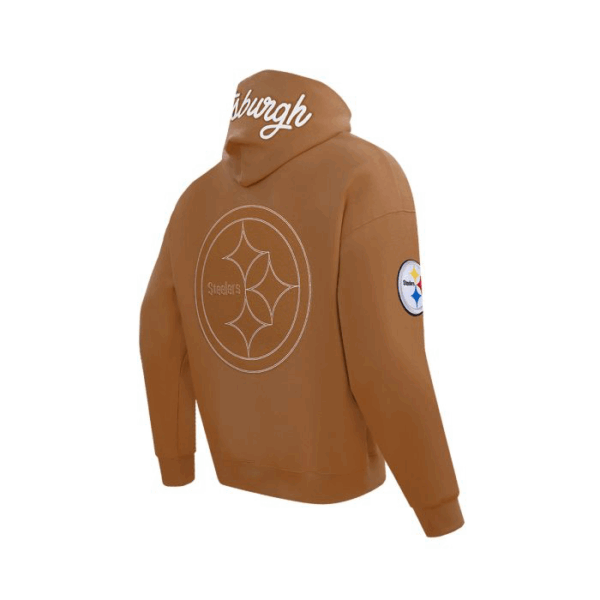 Pittsburgh Steelers Men's Pro Standard BROWN Paint The City Pullover Fleece Hoodie - Image 3