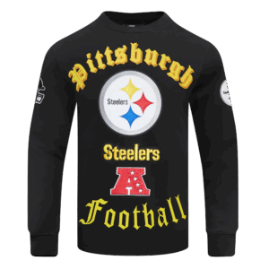 PITTSBURGH STEELERS PRO STANDARD BLK OLD ENGLISH MEN'S CREWNECK