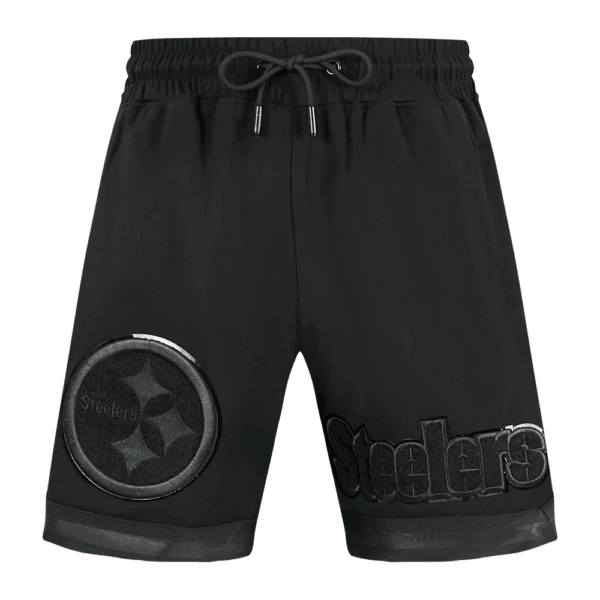 PITTSBURGH STEELERS PRO STANDARD TRIPLE BLACK LOGO PRO TEAM MEN'S SHORT - Image 3
