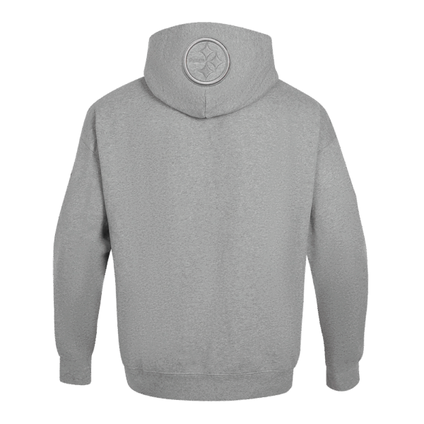 PITTSBURGH STEELERS PRO STANDARD GREY NEUTRAL MEN'S DROP SHOULDER PULLOVER HOODIE - Image 5