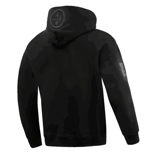 PITTSBURGH STEELERS PRO STANDARD BLK  NEUTRAL DROP SHOULDER MEN'S PULLOVER HOODIE - Image 5