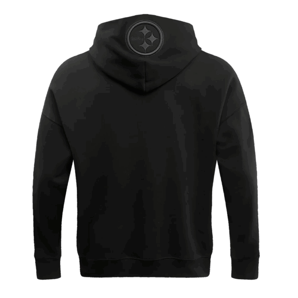 PITTSBURGH STEELERS PRO STANDARD BLK  NEUTRAL DROP SHOULDER MEN'S PULLOVER HOODIE - Image 2