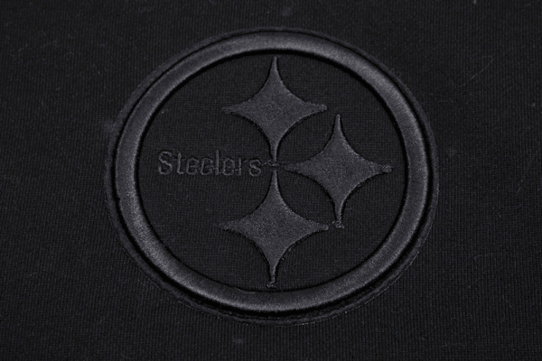 PITTSBURGH STEELERS PRO STANDARD BLK  NEUTRAL DROP SHOULDER MEN'S PULLOVER HOODIE - Image 6