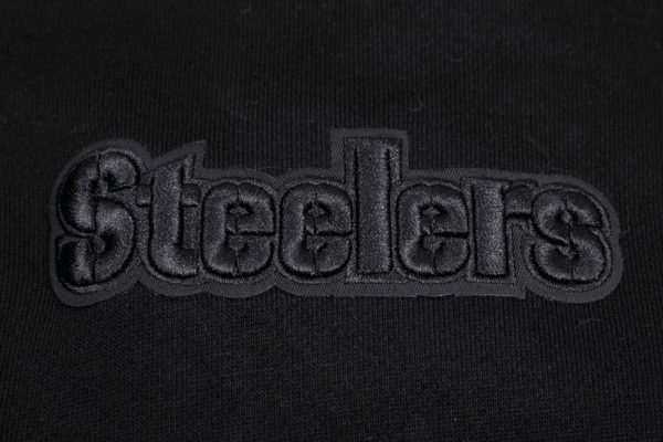 PITTSBURGH STEELERS PRO STANDARD BLK  NEUTRAL DROP SHOULDER MEN'S PULLOVER HOODIE - Image 8