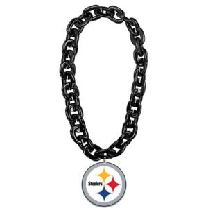 PITTSBURGH STEELERS PRINTED ROUND LOGO (BLACK) FAN CHAIN