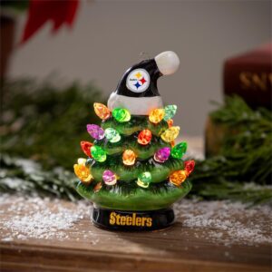 Pittsburgh Steelers 8" Ceramic LED Tabletop Christmas Tree