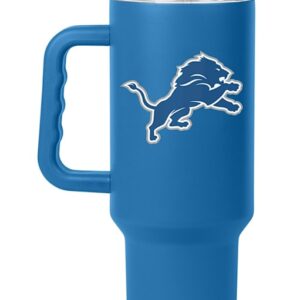 LOGO BRANDS DETROIT LIONS 40OZ FULL COLOR STAINLESS STEEL TUMBLER - BLUE