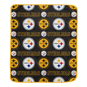 Pittsburgh Steelers Pegasus 50" x 60" Repeat Big Logo Wordmark Ultra Soft Blanket
