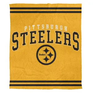 Pittsburgh Steelers Vintage Arch Cozy Knit Throw Blanket