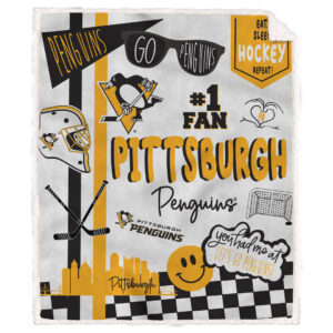 Pittsburgh Penguins Loco Fan Ultra Cozy 60x70 Sherpa Blanket