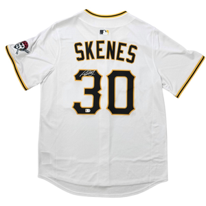 PAUL SKENES PITTSBURGH PIRATES SIGNED JERSEY WHITE AUTOGRAPHED MLB COA