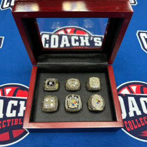Pittsburgh Steelers 6pc Replica Super Bowl Ring Set w/ Display Box