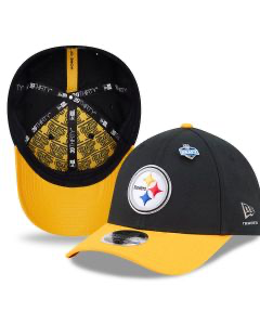 Pittsburgh Steelers New Era 2026 NFL Draft 39THIRTY M-Crown Flex Hat - Black/Gold